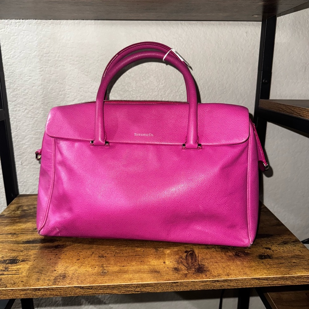 Tiffany & Co. Fuchsia Leather Tote